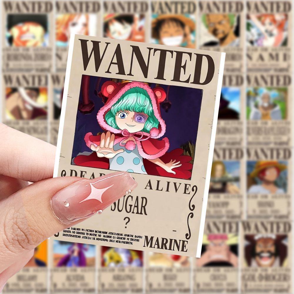 189张海贼王通缉令贴纸路飞悬赏海贼贴纸周边动漫笔记本防水贴画