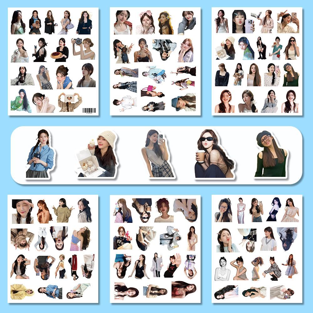 200赵露思ins高颜值贴纸手机明星手账行李箱防水周边装饰桌面贴画