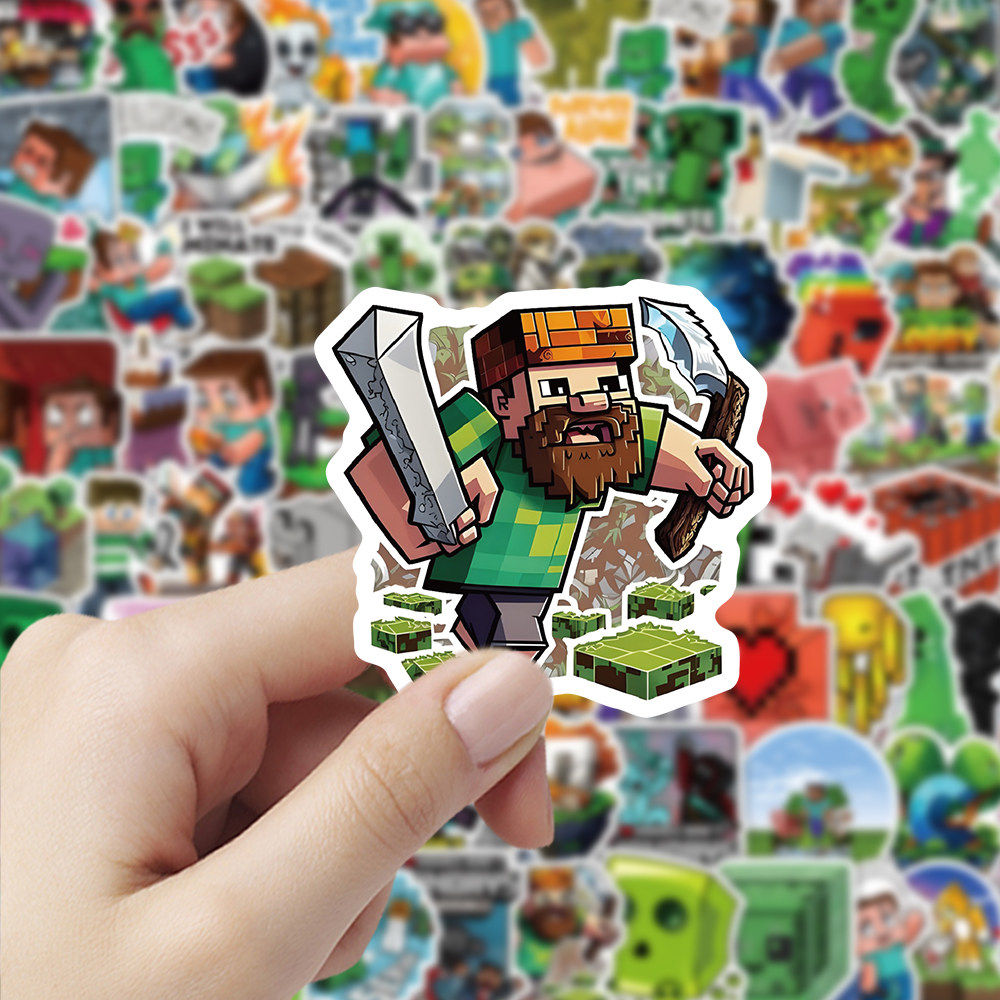 430张我的世界Minecraft贴纸像素方块游戏周边装饰手账素材防水贴,文具电教/文化用品/商务用品,贴纸/立体贴纸,淘宝优惠券,粉丝福利购,淘宝优惠卷