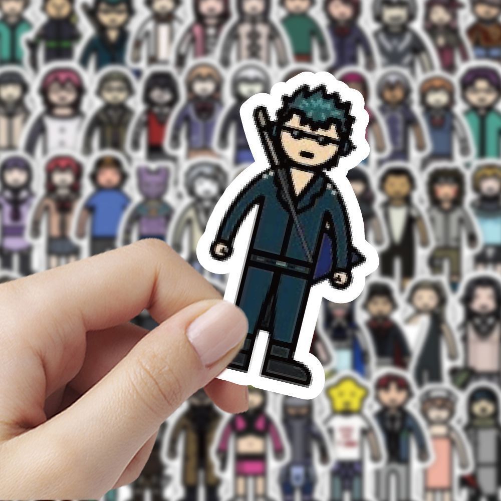 180张动漫小人物卡通贴纸创意笔记本行李箱贴画手机手账防水贴纸
