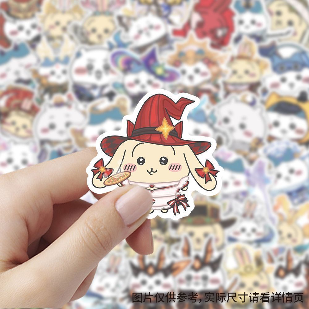 爆款可爱卡通王者chiikawa贴纸创意伊卡手账笔记本装饰防水贴画