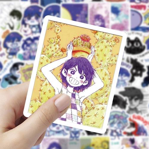 120贴omori恐怖游戏贴纸人物角色周边创意卡通防水装饰手帐本贴纸