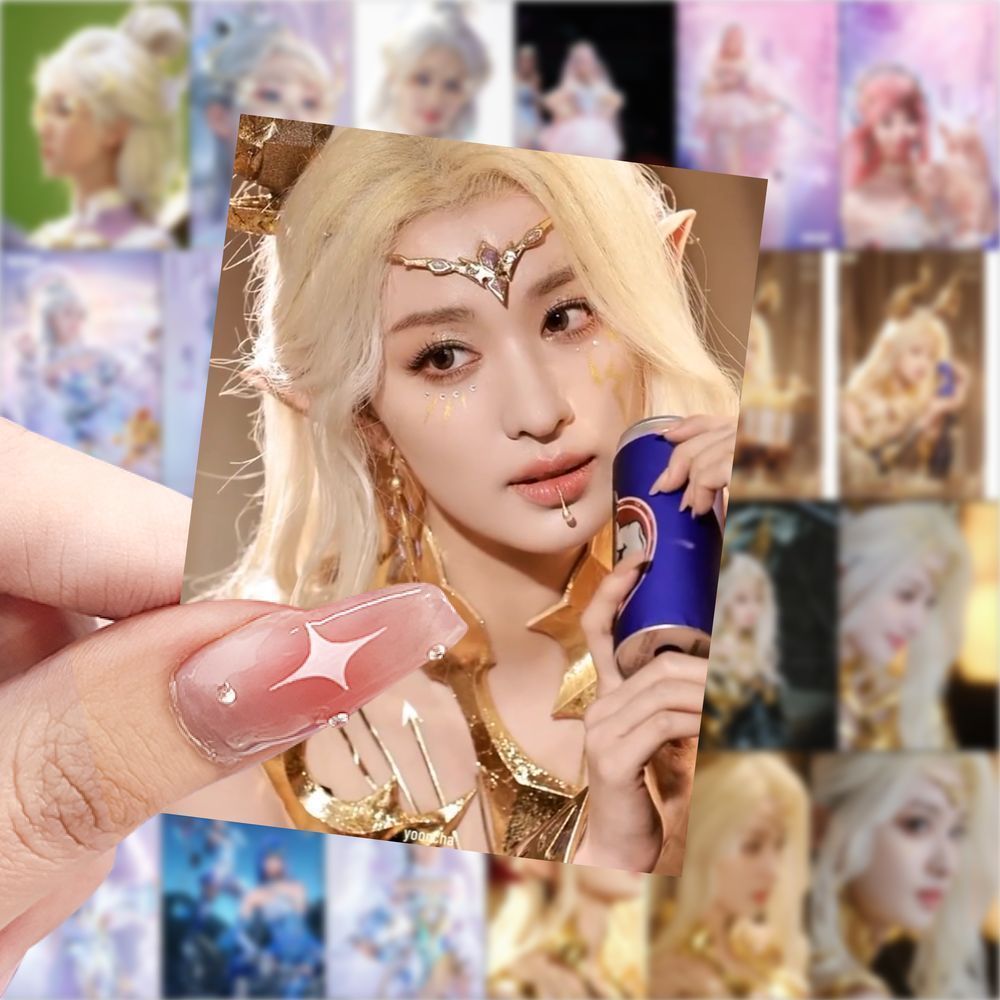 188张女明星和平精英cos贴画高颜值ins游戏装饰贴画手机手账贴纸
