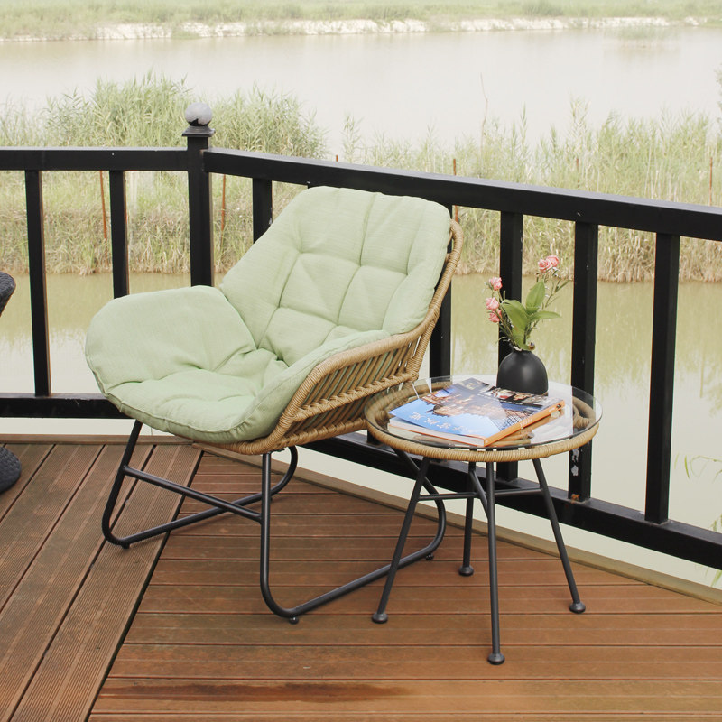 户外阳台小桌椅藤椅三件套北欧休闲椅子沙发茶几组合轻奢一桌两椅,住宅家具,桌椅套件,淘宝优惠券,粉丝福利购,淘宝优惠卷