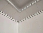 竹木纤维灯带收口线二级吊顶封边线7字线灯槽石塑顶角线装 饰线条