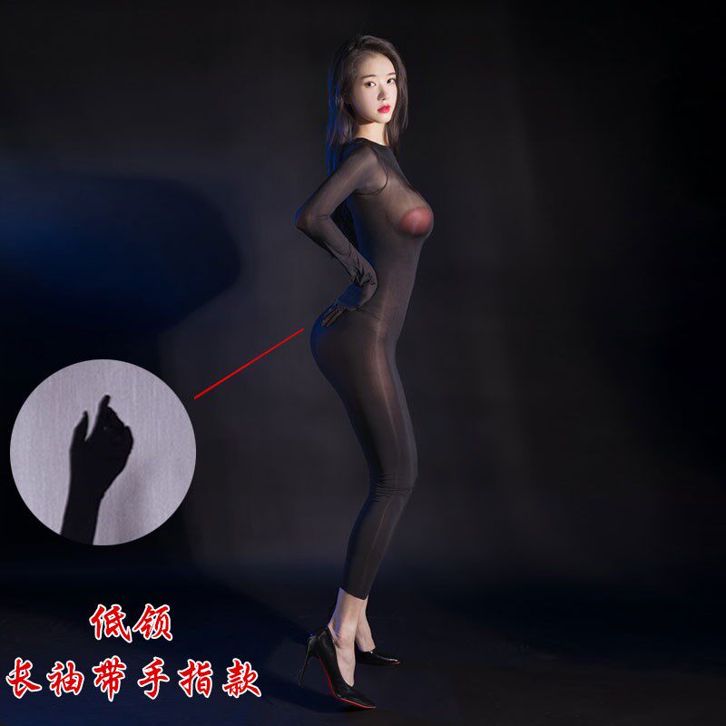 【无缝裙】912针薄无侧缝无袖长袖油亮丝滑手指连衣裙可定制长度
