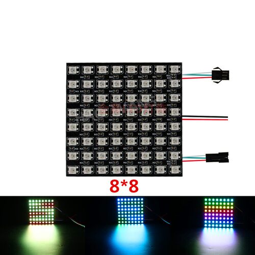 LED柔性像素屏WS2812B点阵5V8*8/8*32/16*16全彩可编程软屏显示屏