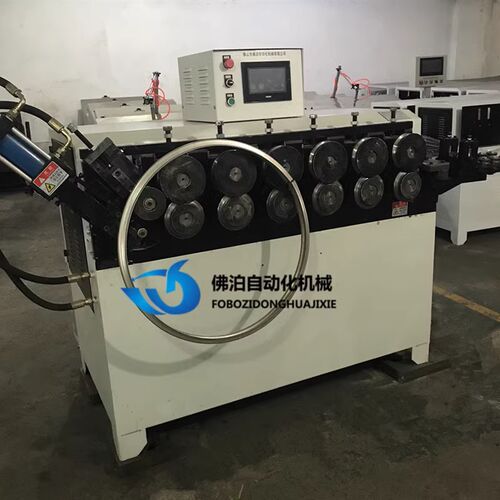 定制卡箍抱箍桶箍扁铁成型卷圆打圈机VU形包箍法兰铁环成型卷圆机