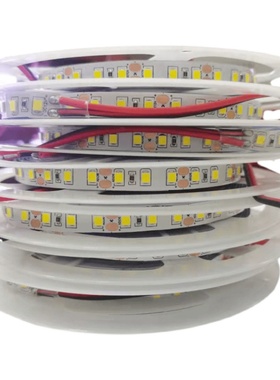 LED灯带12V柠檬黄浅黄色LED灯条2835裸板不防水120珠柠檬黄软灯条