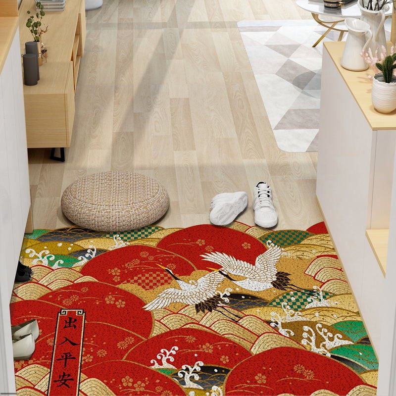出入平安日式门垫进户门地垫开门见山家用入户大门口地毯玄关脚垫
