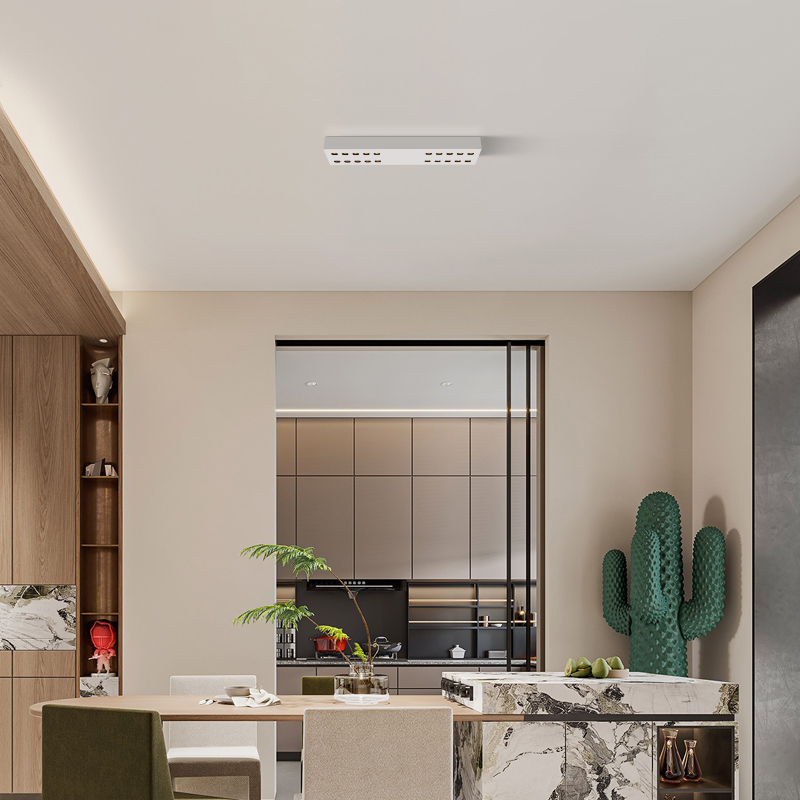 极简超薄明装射灯led长条格栅灯吸顶家用卧室防眩筒灯客厅无主灯