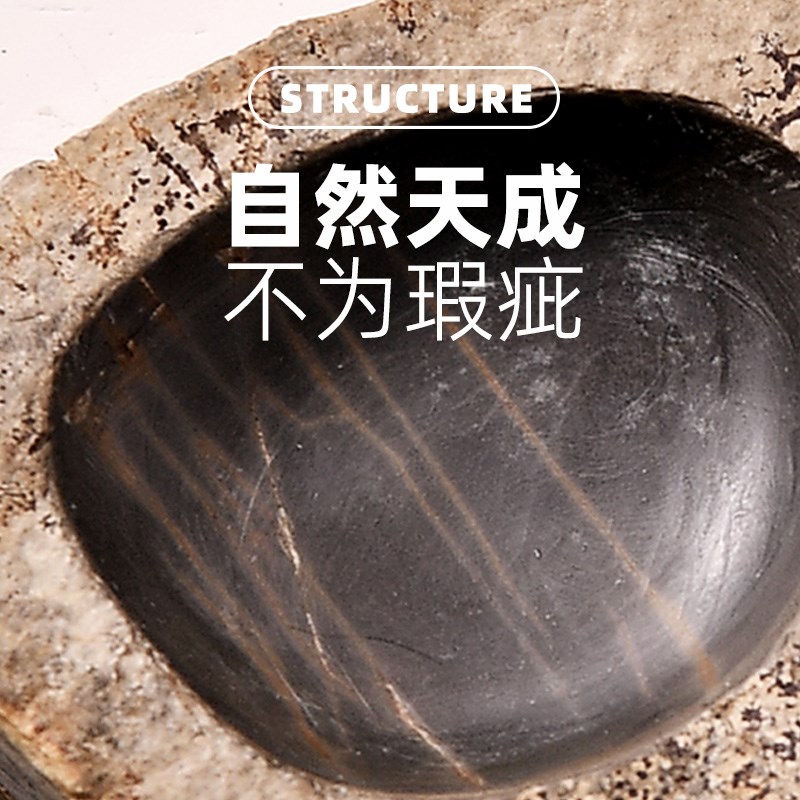 砚台书法专用天然原石形状造型小楷老坑砚池墨砚墨海磨墨研墨盘墨