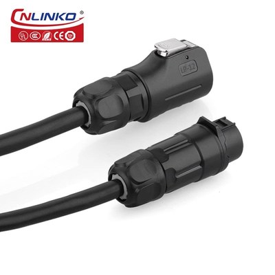 凌科LP12航空插头插座带线2 3 4567 8芯焊接对接头电缆组件防水线