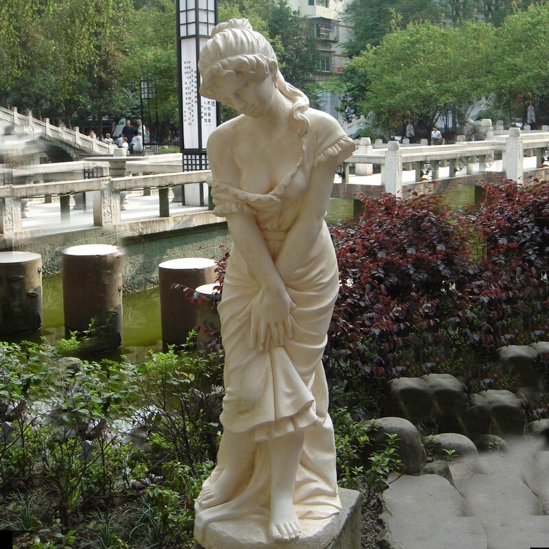 家居饰品欧式落地人物雕塑工艺品大厅过道软装摆件组合少女