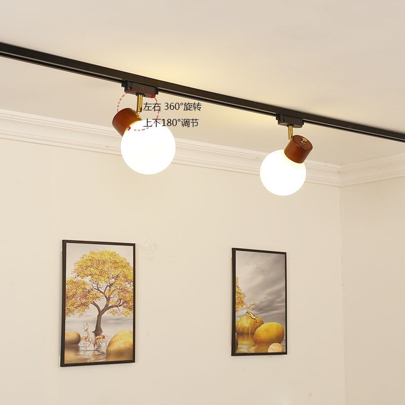 北欧个性玻璃轨道灯全光谱明装客厅背景墙餐厅衣帽间商铺照明射灯,家装灯饰光源,明装射灯,淘宝优惠券,粉丝福利购,淘宝优惠卷