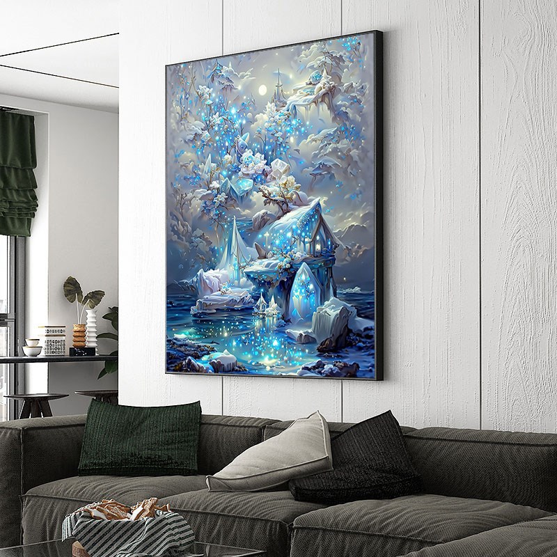 数字油画diy油画卡通高难度风景客厅挂件手工丙烯绘画卧室装饰画图片