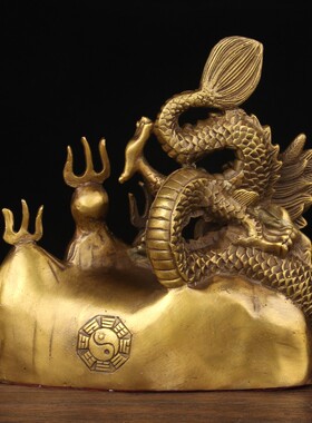 铜避火龙摆件  厨房摆件