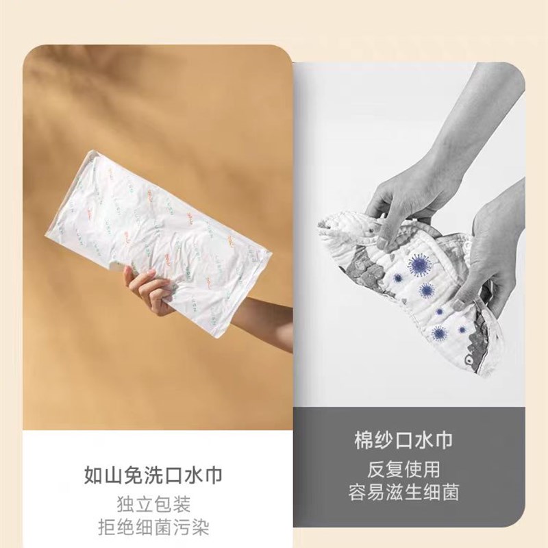 如山一次性便携口水巾婴儿宝宝新生儿婴幼儿防水吐奶垫免洗围嘴围