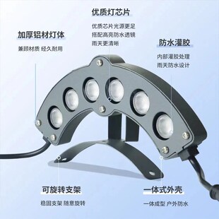 led瓦楞灯户外防水6W瓦片灯工程景观瓦檐灯古建筑屋顶亮化月亮灯