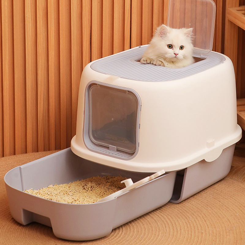 顶入式猫砂盆超大号全封闭式猫沙盆子防外溅猫厕所大猫幼猫咪用品