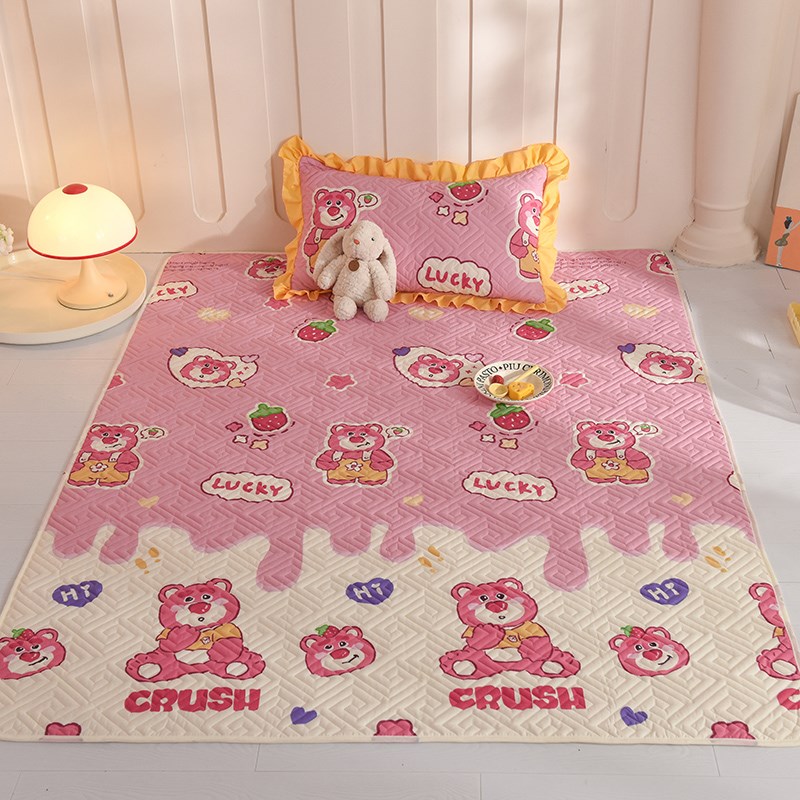 定制A类纯棉床单儿童单人防滑夹棉榻榻米床盖四季通用全棉大炕单