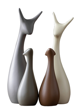 北欧简约创意陶瓷摆件装饰品酒柜玄关柜电视柜书柜客厅摆件工艺品