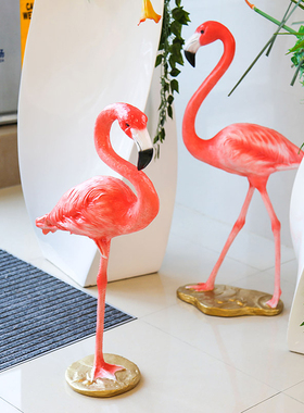 婚庆拍摄道具花园景观园林橱窗火烈鸟大摆件玻璃钢雕塑装饰工艺品
