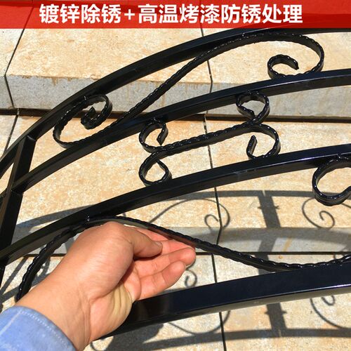 铁艺拱门花架门垛顶部别墅拱门架子爬藤架庭院门半圆门柱定制门头