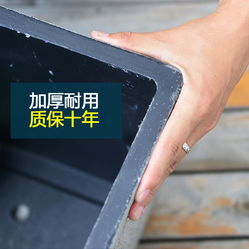 长方形户外花箱塑料种植槽庭院马槽盆北欧阳台特大号加厚花槽花盆