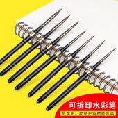 旅行水彩笔套装 动物毛画笔单支专业美术绘画水粉丙烯尼龙毛勾线笔