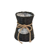 柳编藤编花瓶田园草编花篮插花干花编织花桶客厅摆件落地花盆花器