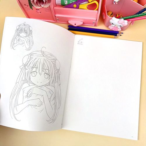 漫画入门手绘描摹本卡通动漫人物线稿线描册实体书儿童绘画素描本