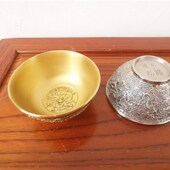 道用品铜碗纯铜五龙碗供碗五龙供碗道家用品金色五龙碗银色龙碗