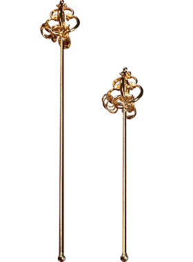 戴玉堂铜禅杖配件地藏王菩萨法杖佛像手持锡杖地藏法器小饰品摆件