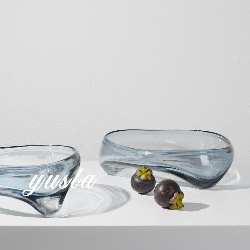 简约现代客厅茶几水果盘客厅吧台柜样板间别墅干果盆摆件软装饰品