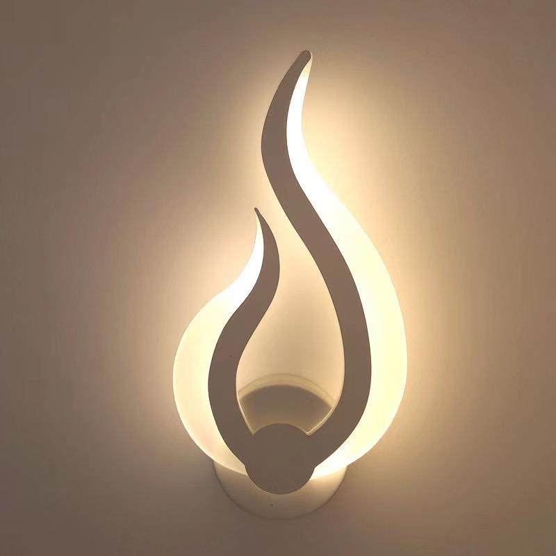 床头壁灯简约背景墙卧室书房过道走廊酒店客房亚克力可调光led灯