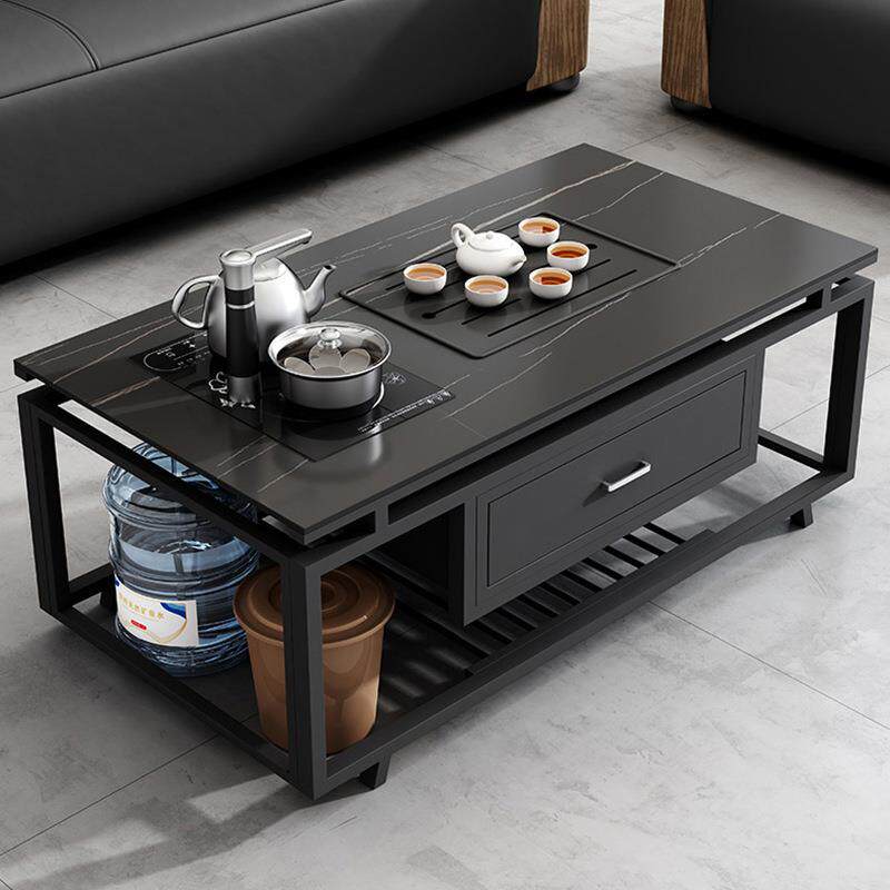 茶几办公室泡茶带电磁炉烧水壶套装一体岩板功夫茶几茶台简约现代