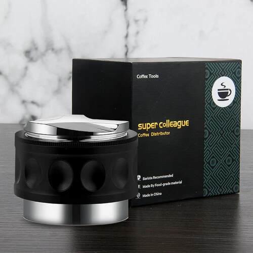 咖啡工具礼盒不锈钢咖啡布粉器定力咖啡压粉锤双头弹力咖啡布粉器