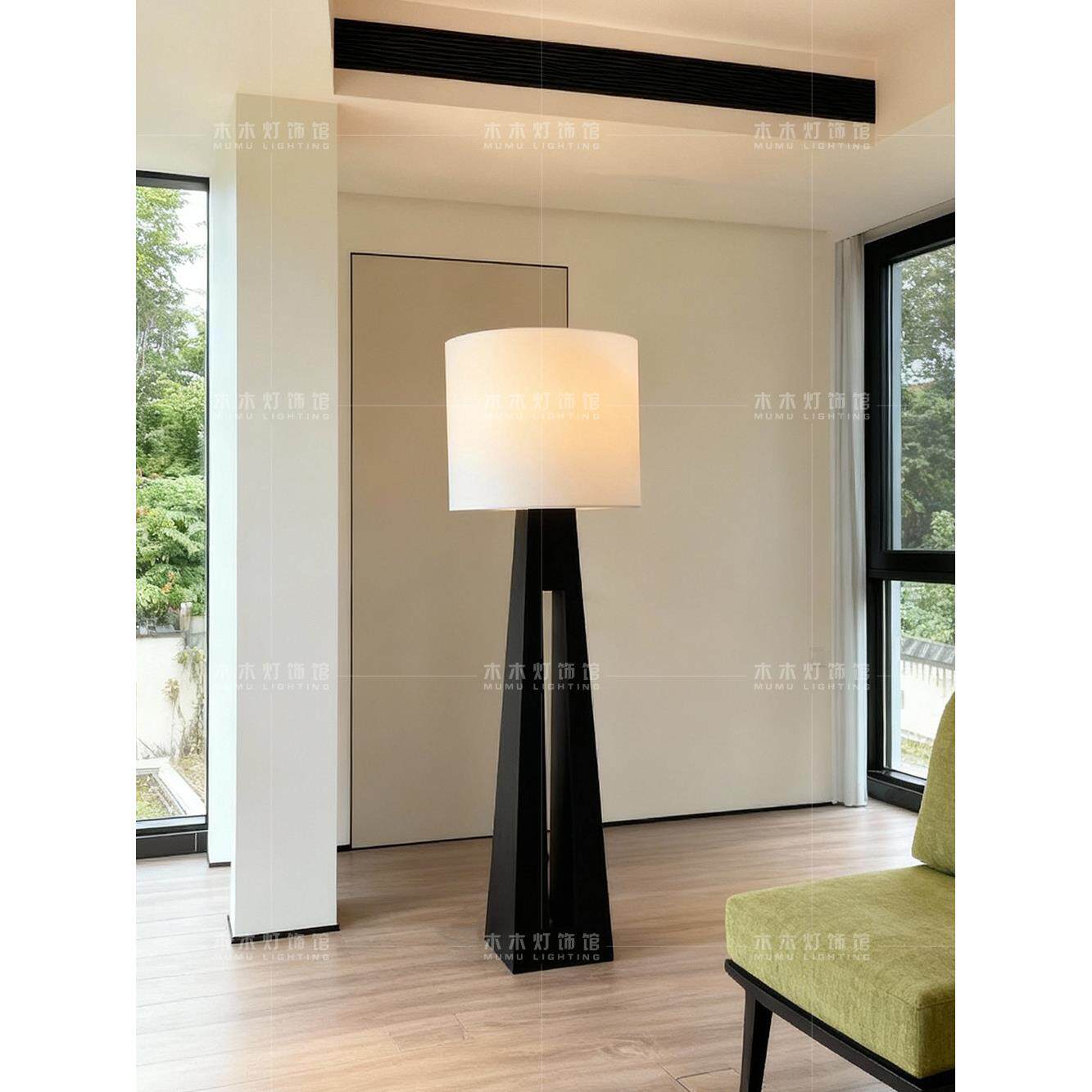 设计师落地灯客厅沙发旁边高级感氛围卧室创意艺术中古风复古摆件