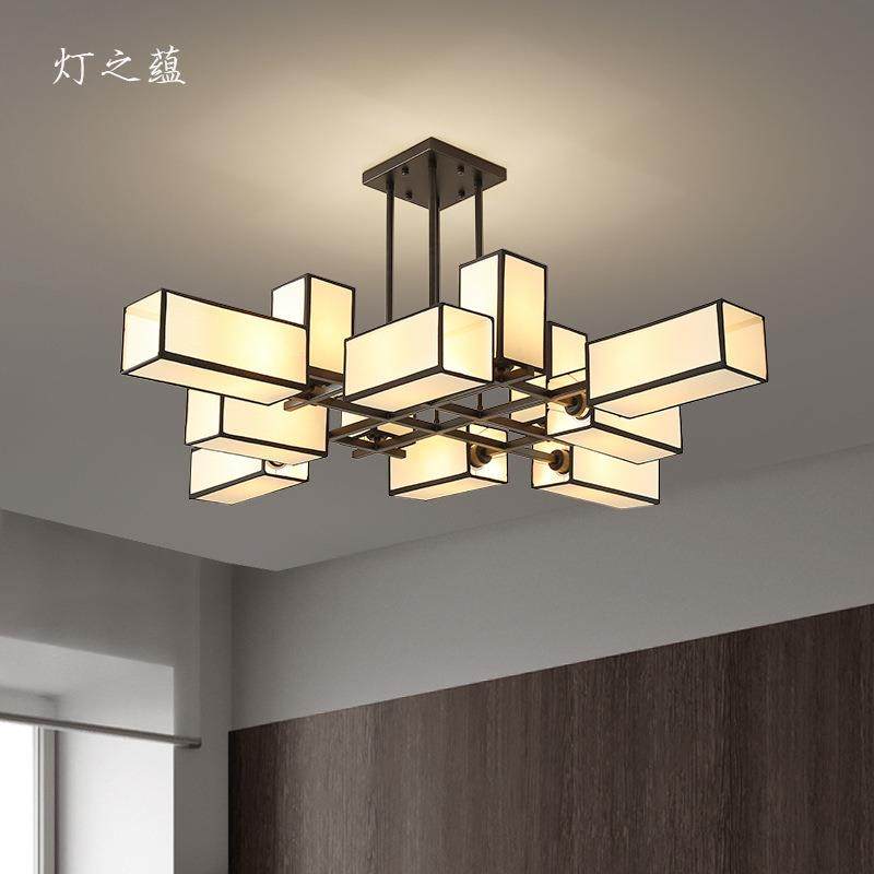 新中式吊灯大气客厅灯铁艺现代简约创意书房卧室大厅大堂灯具,家装灯饰光源,智能吊灯,淘宝优惠券,粉丝福利购,淘宝优惠卷