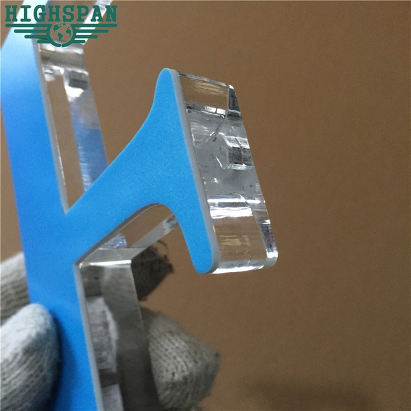 时尚哑光立体彩色渐变水晶字定做公司LOGO字牌亚克力背景墙广告牌