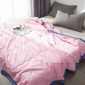 空调被夏凉被纯棉被棉夏季 被子单双人春秋被芯儿童夏被可机洗 薄款