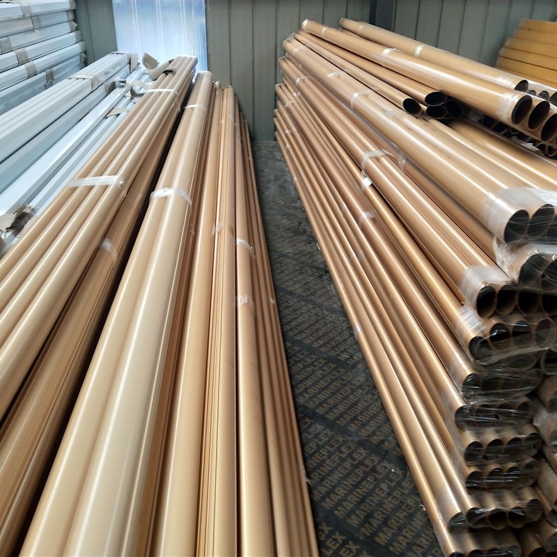 适用于捷一顺土豪金椭圆杆小区道闸杆挡车杆80*50MM椭圆胶条杆金