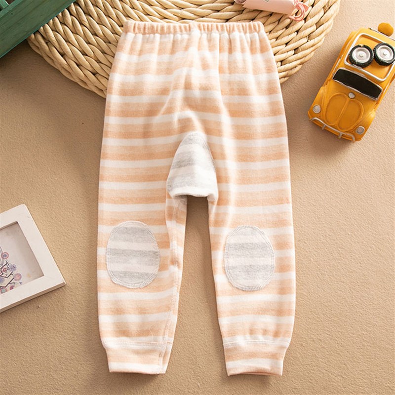 婴儿宝宝纯棉大PP裤秋季男童女童打底无骨大屁屁长裤护肚秋裤秋装