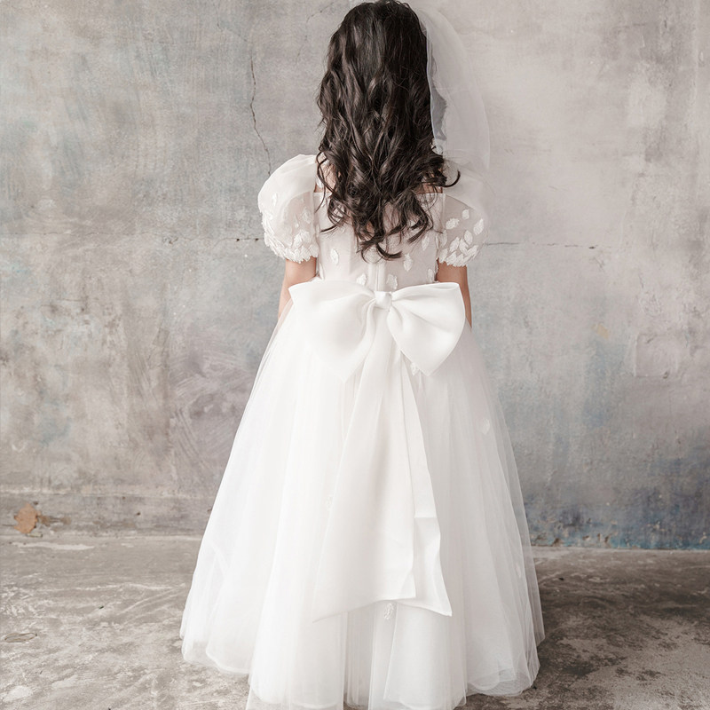 女童礼服长裙小女孩生日公主裙长款主持人走秀表演钢琴演奏服儿童