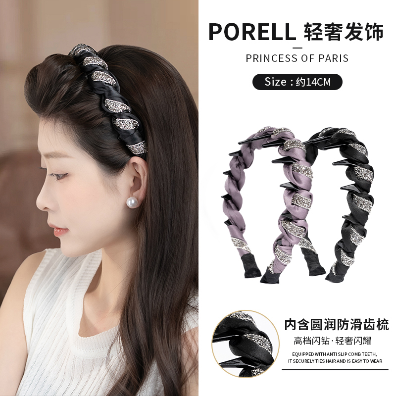 铂瑞珥新款满钻缠绕发箍