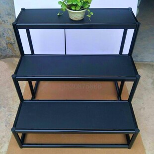 花店梯型货架台阶式多层置物鞋架展会梯型台楼梯式盆景鲜花展示架