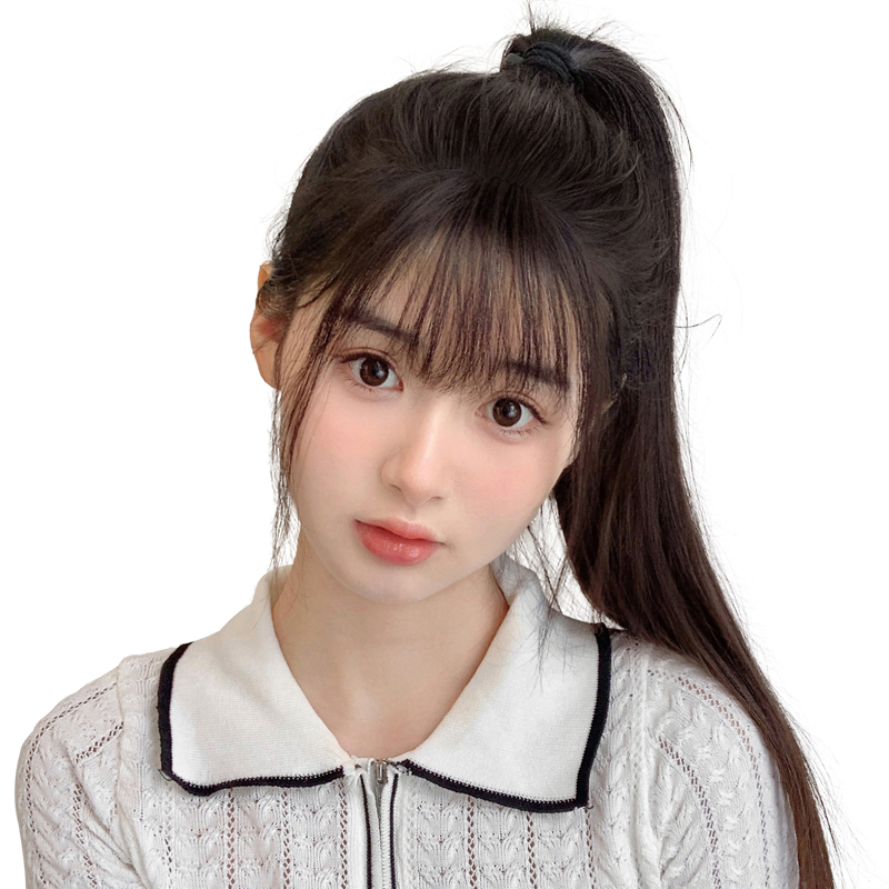 全真发空气浏海假发女片头顶假浏海自然前额齐浏海轻薄款无痕蓬松