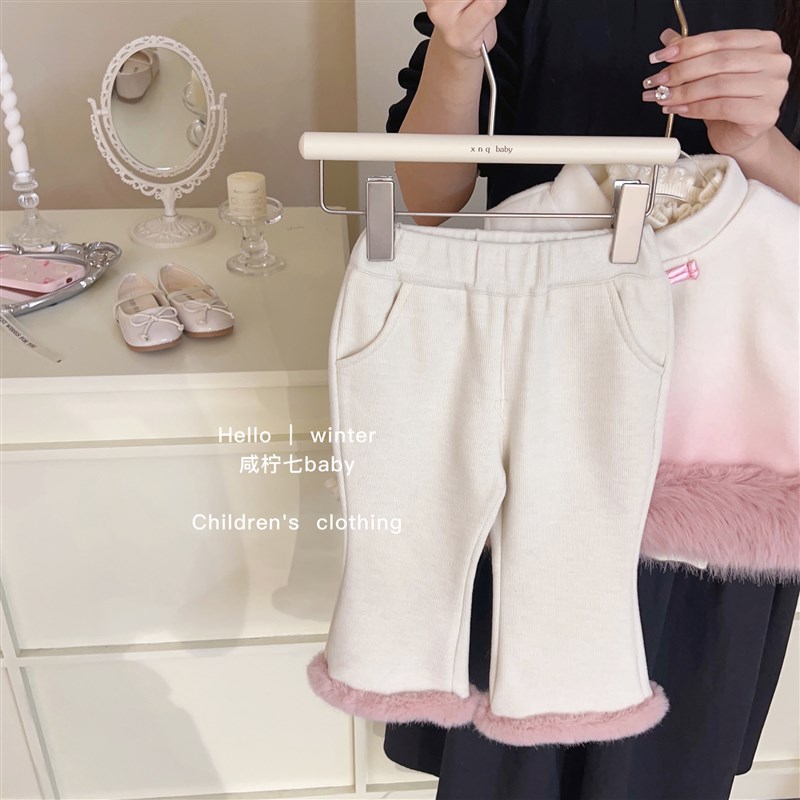 新中式童装女童渐变色呢子旗袍马甲秋冬新款女中小童毛呢背心