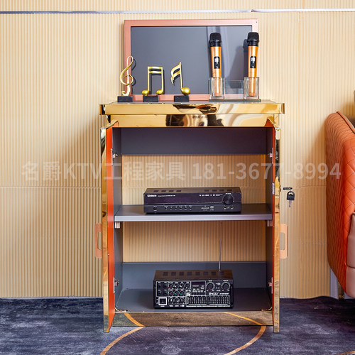 新款ktv点歌柜子实木轻奢极简功放机柜足浴k歌机柜包厢柜子点歌柜